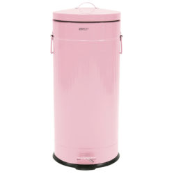 Charles Bentley Retro 30L Pedal Bin - Pink